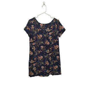 Women's Size Medium Blue Floral Strappy Back Dress Charlotte Russe Homecoming Pr